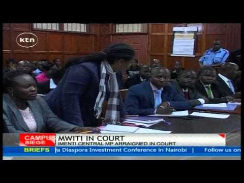 Imenti Central Member of Parliament Gideon Mwiti over rape charges