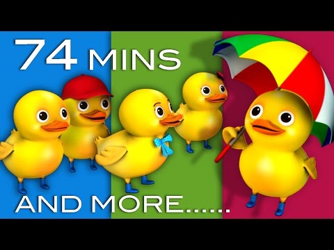 Five Little Ducks | Plus Lots More Nursery Rhymes | 74 Minutes Compilation!