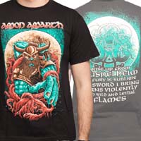 Amon Amarth- Spartan on front, Lyrics on back on a black shirt