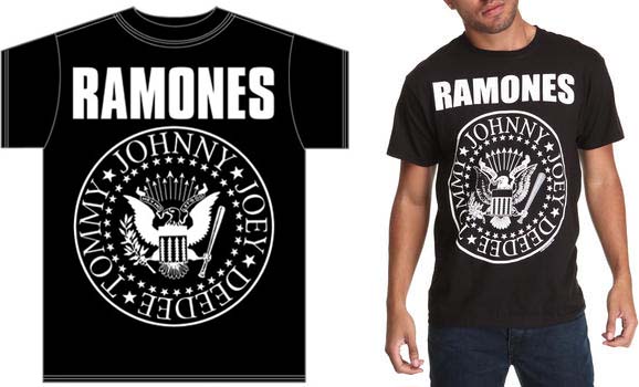 Ramones- Giant Presidential Seal on a black shirt