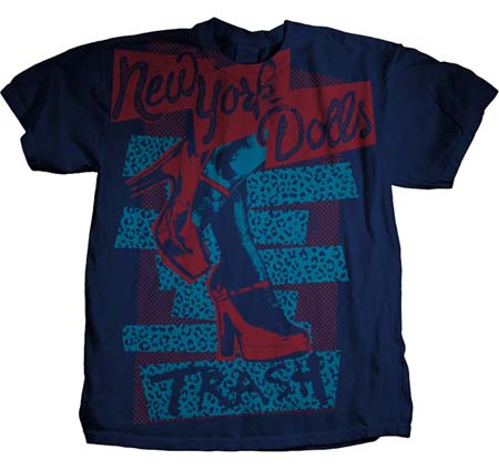 New York Dolls- Trash on a navy slim fit shirt