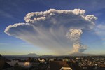 The Calbuco volcano erupts near Puerto Varas, Chile, Wednesday, April 22, 2015.