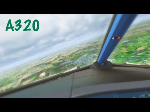 FSX British Airbus A320 Approach & Landing @ Luxembourg RWY 06 ( HD )