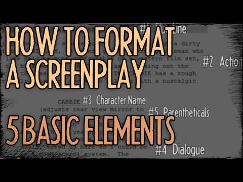 How To Format A Screenplay - 5 Basic Elements : FRIDAY 101