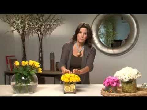 Centerpeice Ideas:  Fruit & Flower Designs with Iris Rosin -TV show- Eisuv+