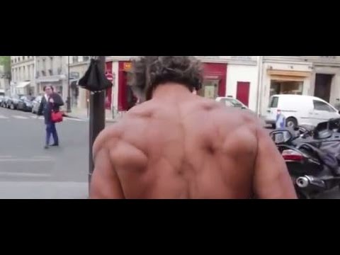 French homeless man, 50 years old, aid patient, street bodybuilder!!!