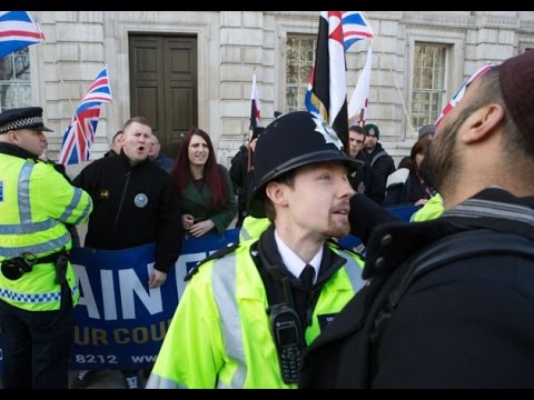 30 BRITAIN FIRST VS 3,000 MUSLIM EXTREMISTS, CHARLIE HEBDO PROTEST, LONDON