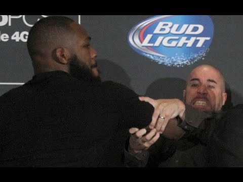 Jon Jones and Daniel Cormier Brawl  (Complete Fight)