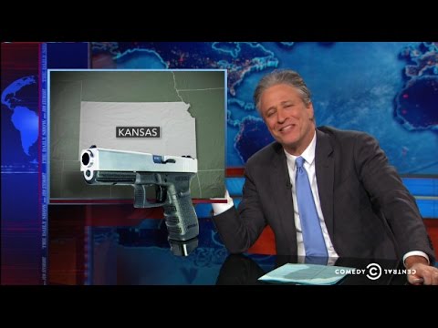 (HD) Jon Stewart: Red State Kansas should be treated like the welfare queen that it is (VIDEO)