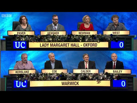 University Challenge - Christmas 2014 E01 Lady Margaret Hall, Oxford vs The University of Warwick