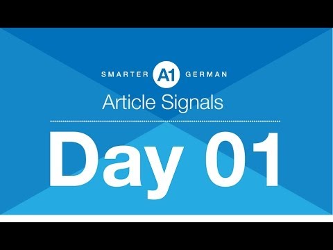 A1 German Grammar Course | Day 01-Article Signals