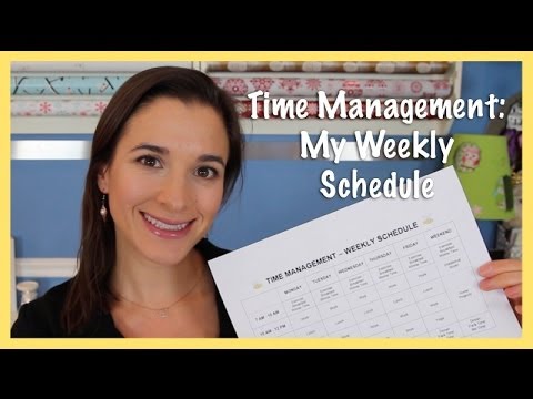 Time Management: My Weekly Schedule (2014)