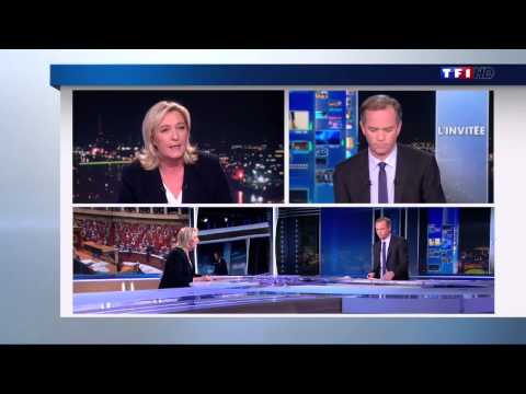 Marine Le Pen Journal du 20 heures TF1 18/02/2015