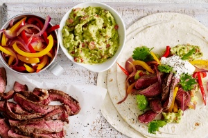 Spicy beef fajitas