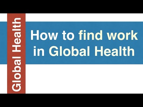 Finding a job in Global Health