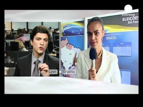 Brazil's Green campaigner Marina Silva talks to euronews