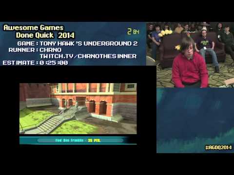 Tony Hawk's Underground 2 Live SPEED RUN (0:16:23) by Chrno #AGDQ 2014