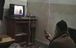 This undated image from video, seized from the walled compound of al-Qaida leader Osama bin Laden in Abbottabad, Pakistan, and released by the U.S. Department of Defense Saturday, May 7, 2011, shows a man, identified as Osama bin Laden, watching President Barack Obama on his television.