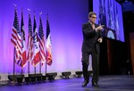 Former Texas Gov. Rick Perry reacts after speaking during the Iowa Republican Party's Lincoln Dinner, Saturday, May 16, 2015, in Des Moines, Iowa.