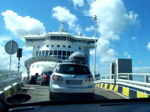 English Channel Ferry Crossing, France to England