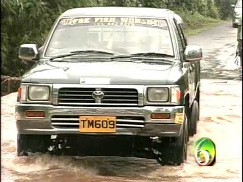 Grenada News: Heavy Rains Cause Flooding of Balthazar Bridge, May 27, 2010