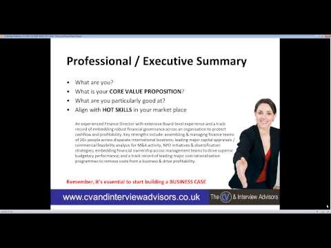 21/10/2014 Advanced CV Writing and LinkedIn Profile Webinar