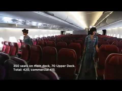 Malaysia Airlines: A380 Economy Class (cabin tour)