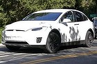 Spy photographers have snapped the new Tesla Model X testing in the US.