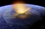 An artist's impression of a huge meteorite striking Earth 65 million years ago.