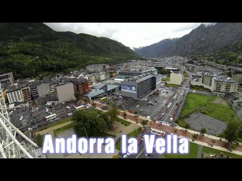 ANDORRA LA VELLA. LAGO ENGOLASTERS. CALDEA. VISTA DRONE PHANTOM 2.NORIA EN ANDORRA. GOPRO 3 1080 HD