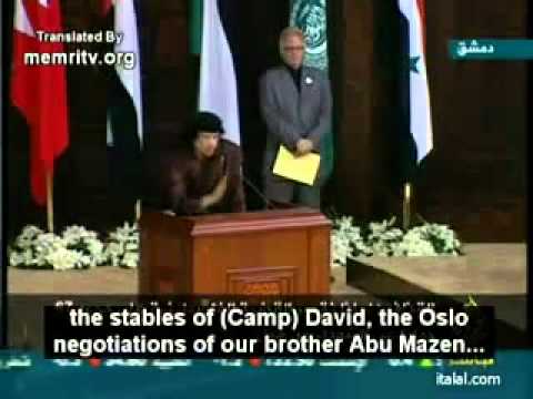 Gaddafi Speech at Arab League Meeting, March 2008 - We all distrust each other