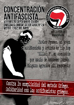 Concentración: De Madrid a Grecia solidaridad antifascista ¡Ninguna agresión sin respuesta!