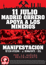 Manifestación: Madrid obrero apoya a los mineros