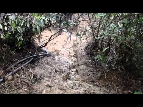 Kim Hillier films hydraulic mining at Camayahan