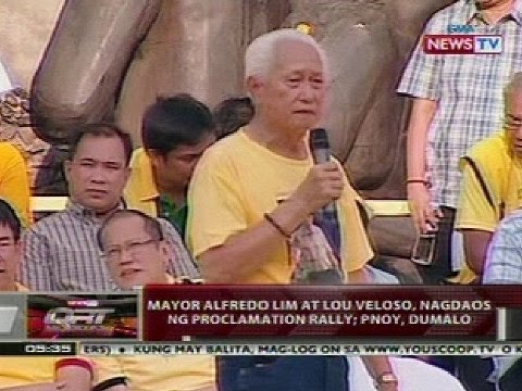 QRT: Mayor Lim at Lou Veloso, nagdaos ng proclamation rally sa Maynila