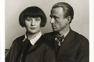 An August Sander photograph of the German painter Otto Dix and Martha, his wife, at MoMA.