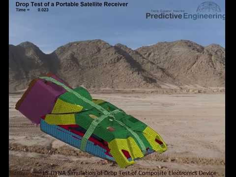 LS-DYNA FEA Simulation of Drop Test per MIL-STD 810e of Composite Shelled Electronics Device