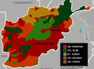 Map: Ethnicities Afghanistan