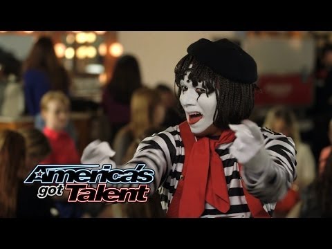 Larry The Mime: Nick Cannon Pulls Prank On Judges - America's Got Talent 2014 (Highlight)