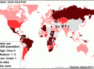 Deaths by Firearms across the World – America among the Worst