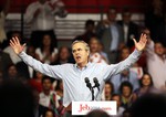 Former Florida Gov. Jeb Bush waves to the crowd as he formally joins the race for president with a speech at Miami Dade College, Monday, June 15, 2015, in Miami.