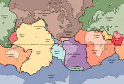 The tectonic plates of the world were mapped in the second half of the 20th century.