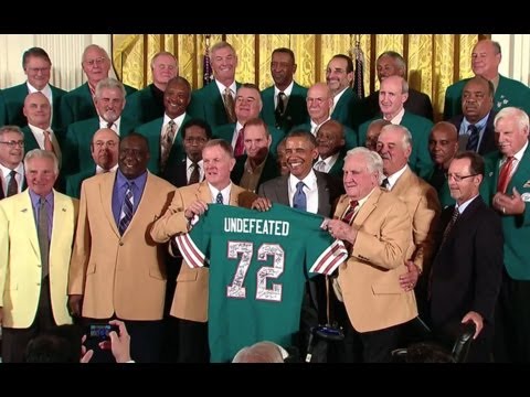 President Obama Honors the 1973 Super Bowl Champion Miami Dolphins