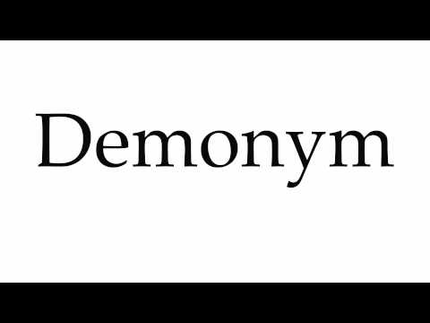 How to Pronounce Demonym