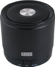 August MS425 Haut-Parleur Bluetooth Portable avec Microphone - Haut-Parleur Sans-Fil Puissant et Kit Main-Libre - Compatible avec iPhones, Samsung, Galaxy,Nokia, HTC, Blackberry, Google, LG, Nexus, iPad, Tablettes, Téléphones Portables, Smartphones, PC's, Laptops etc (Noir)