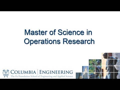 Master of Science Program in Operations Research