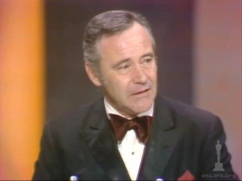 Jack Lemmon winning an Oscar® for 