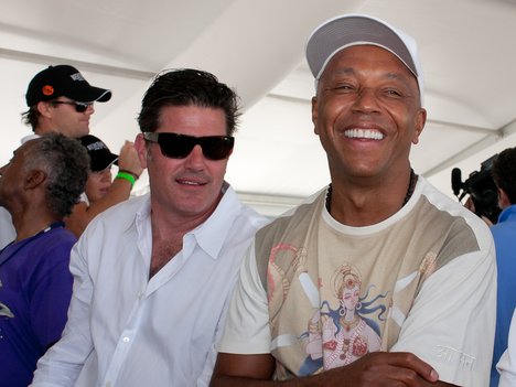 Russell Simmons in the VIP tent during the Miami Beach Polo World Cup VII Match Play South Beach, Florida April 22, 2011