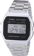 Casio CASIO Collection Men - Reloj digital de caballero de cuarzo con correa de acero inoxidable plateada (alarma, cronómetro, luz)