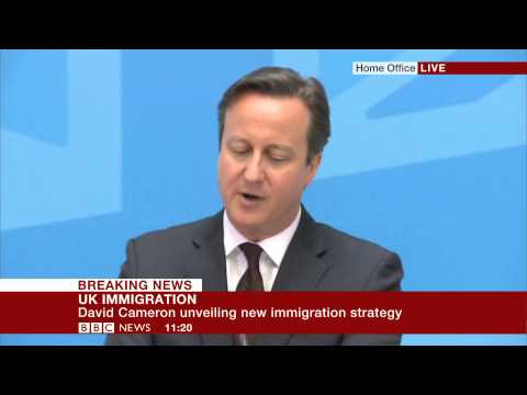 David Cameron speech on his out of control immigration policy (21May15)